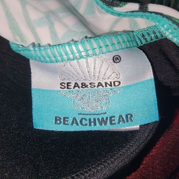 Sea & Sand Beachwear palm leaf on piece swimsuit swimdress 18w - Picture 6 of 7